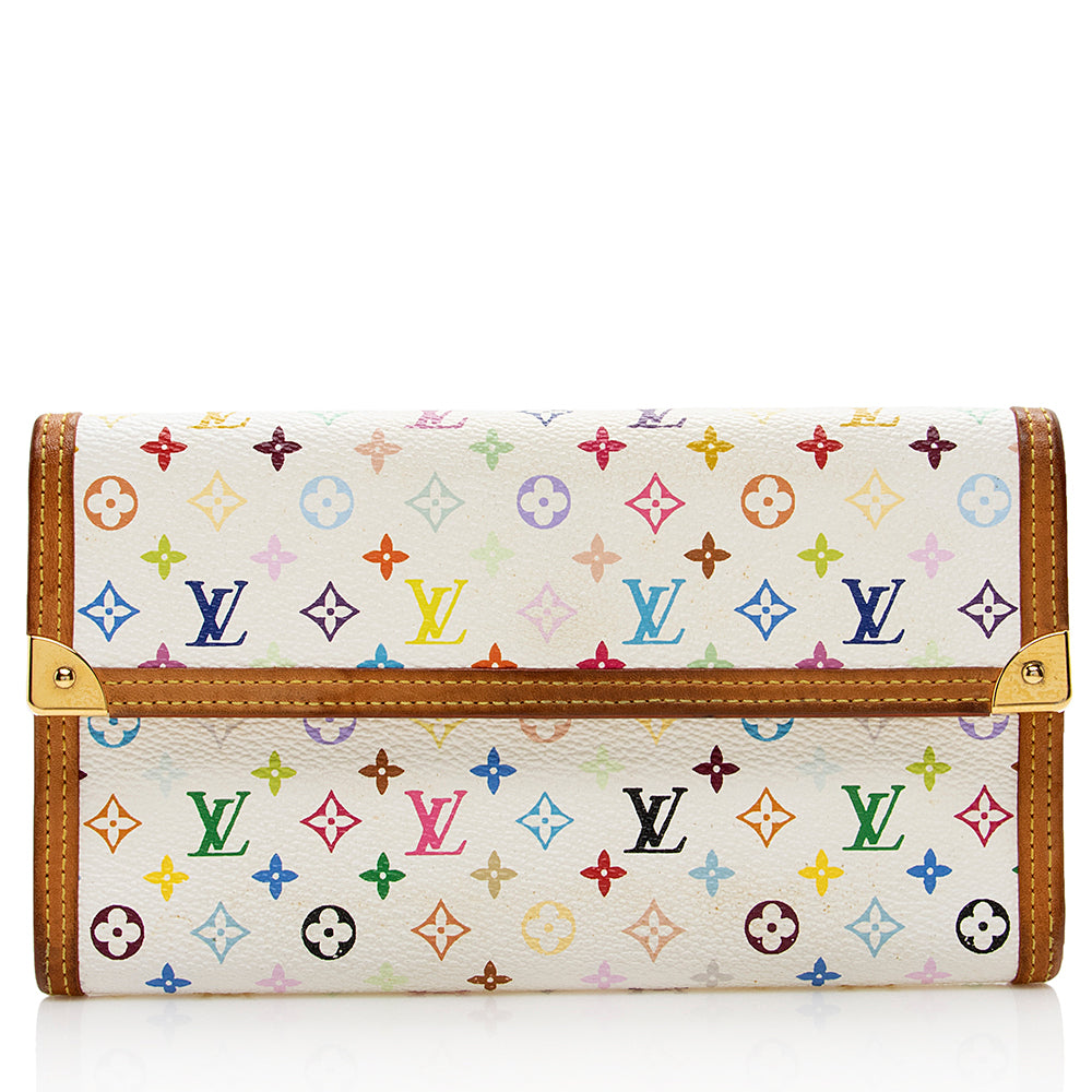 Louis Vuitton Monogram Multicolore Porte Tresor International Wallet (SHF-15845)