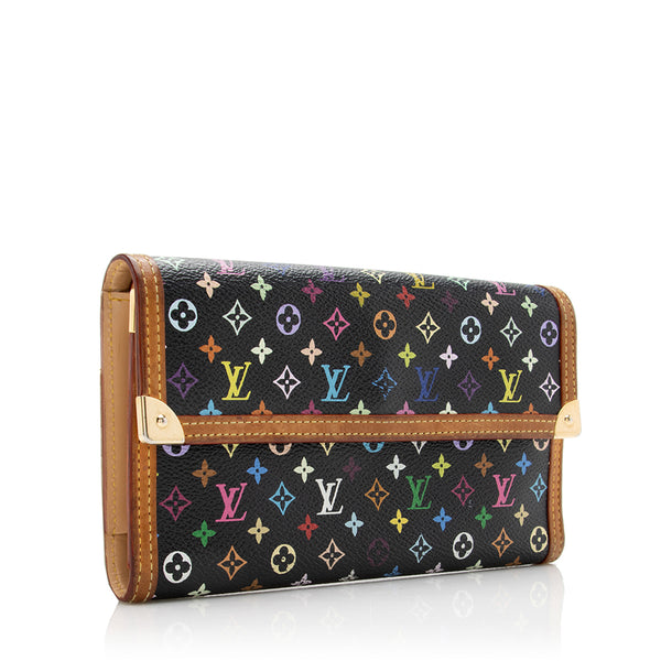 Louis Vuitton Trifold Long Wallet Monogram Multicolor Portefeuil Inter