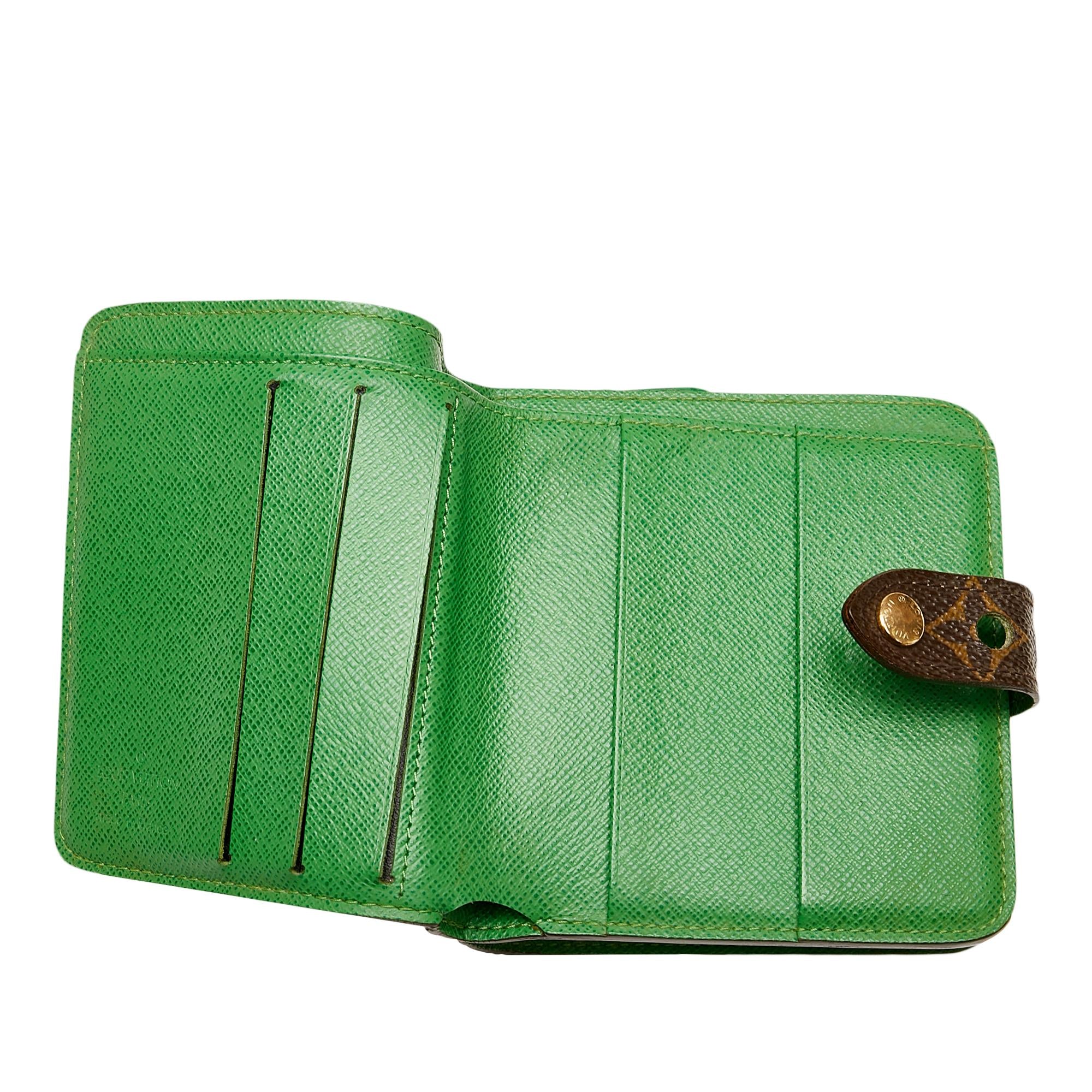 Louis Vuitton Monogram Perforated Compact Zipped Wallet (SHG-32530)