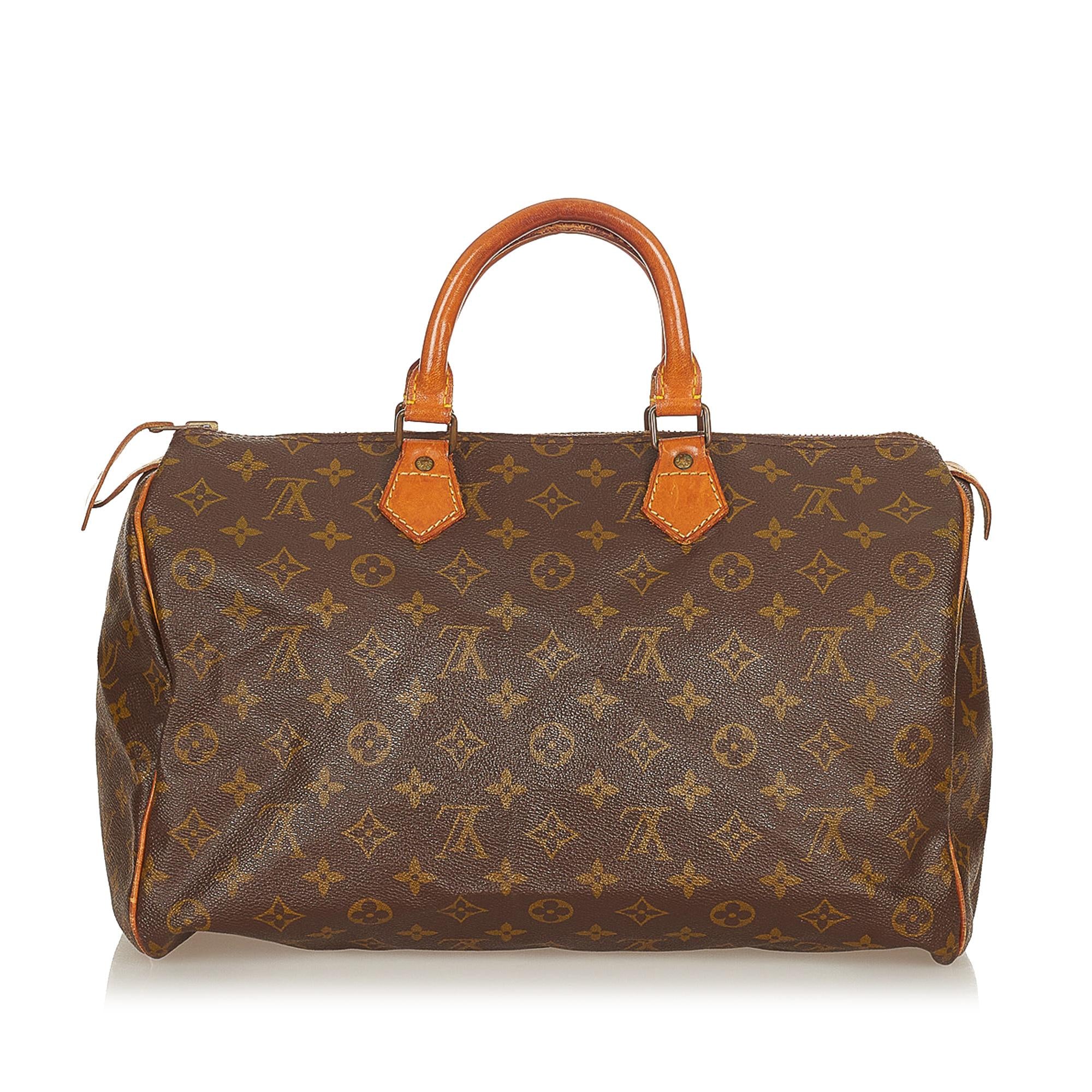 Louis Vuitton Monogram Speedy 35 (SHG-26939)