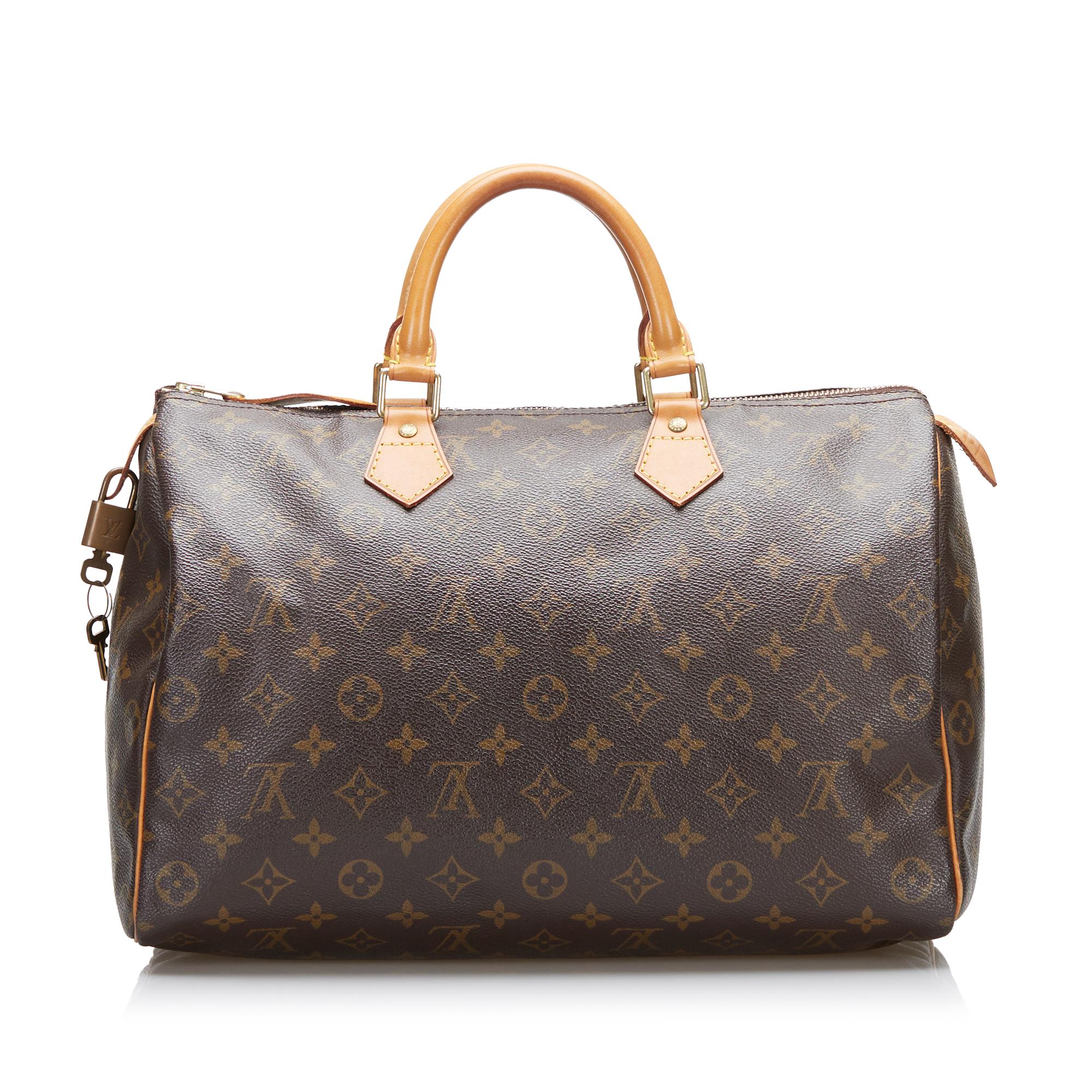 Louis Vuitton Monogram Speedy 35 (SHG-35293)