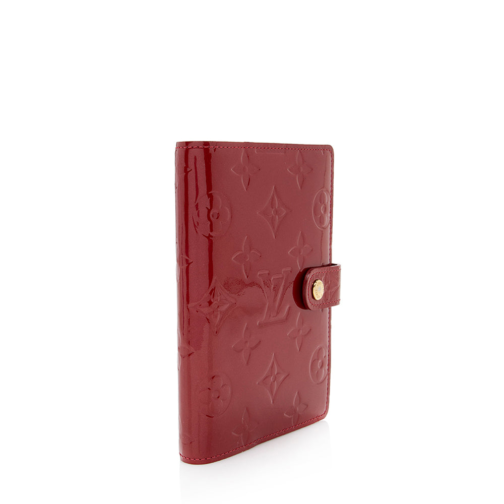 Louis Vuitton Monogram Vernis Small Ring Agenda Cover (SHF-18706)