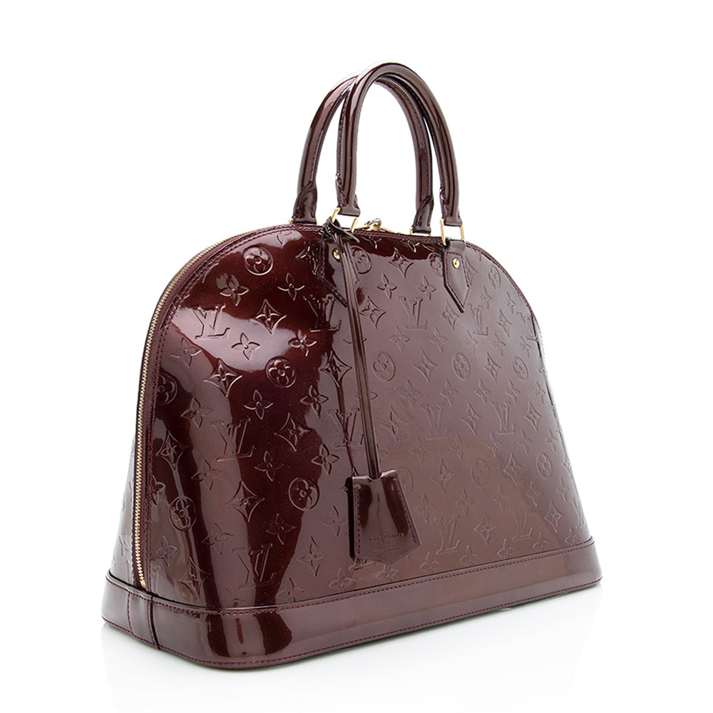 Louis Vuitton Monogram Vernis Alma GM Satchel (SHF-18916)