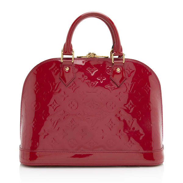 Louis Vuitton Alma Monogram Vernis PM Magenta in Patent Leather with Brass  - GB