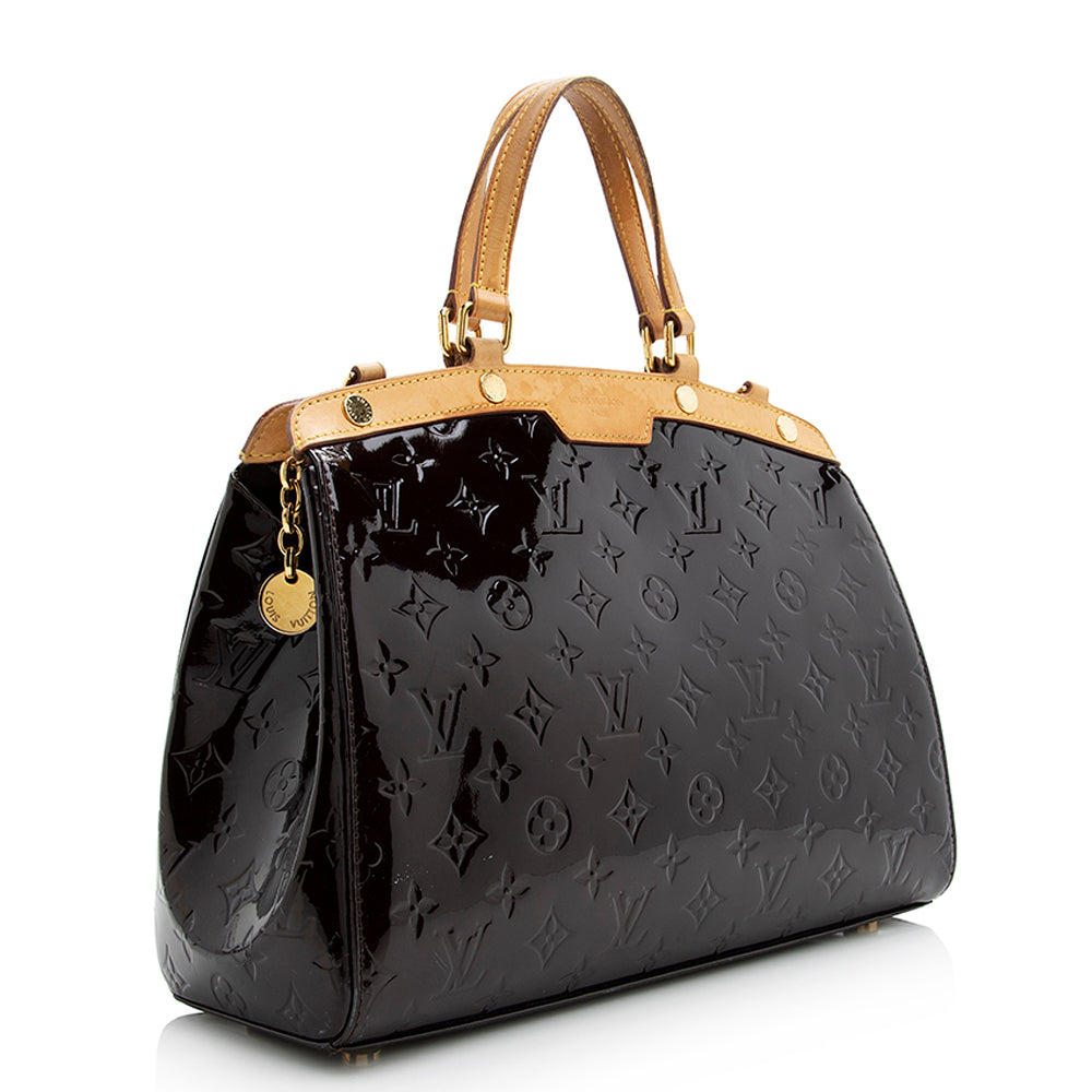 Louis Vuitton Monogram Vernis Brea MM Satchel (SHF-21484)