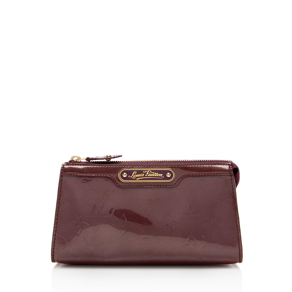 Louis Vuitton Monogram Vernis Cosmetic Pouch (SHF-18485)