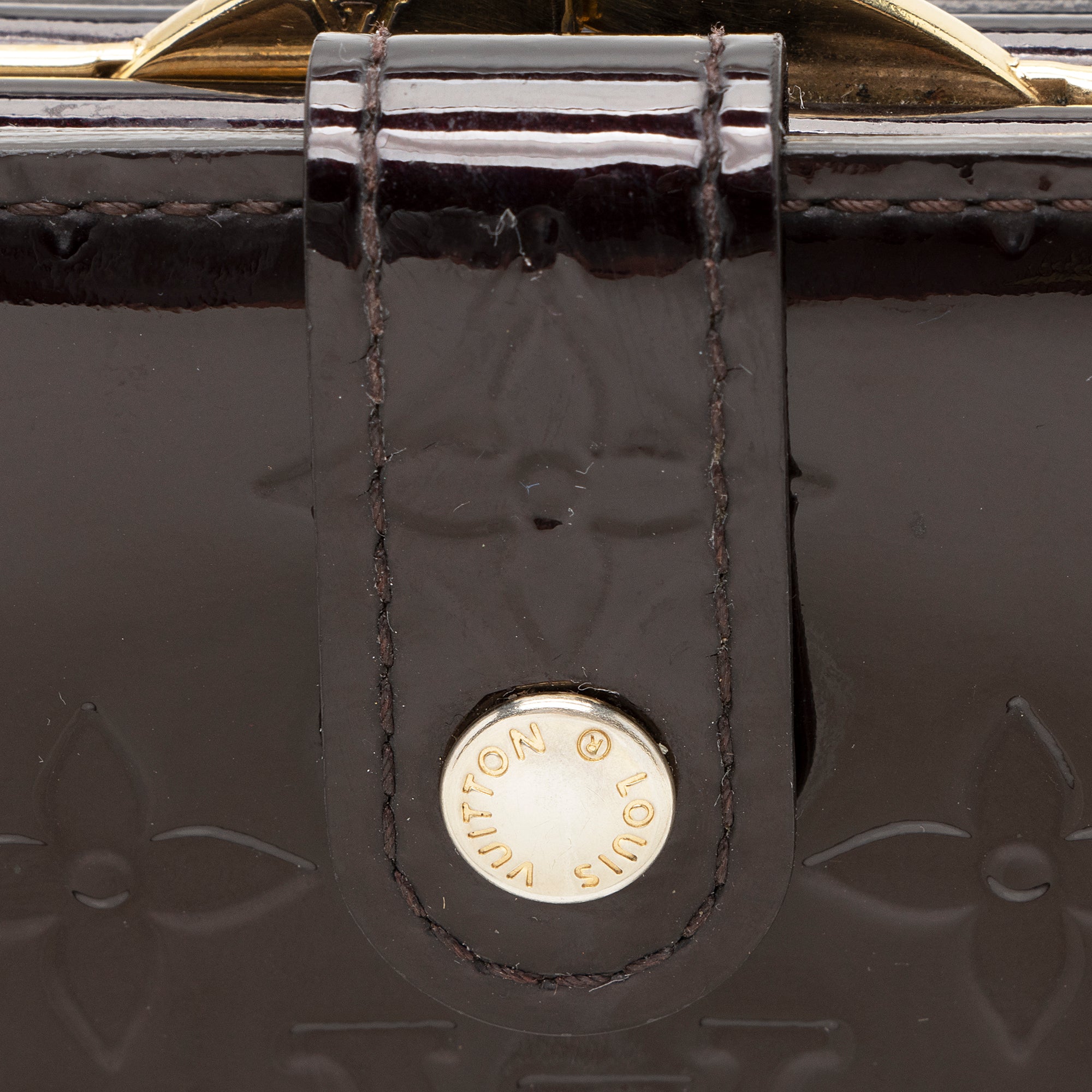 Louis Vuitton Monogram Vernis French Purse Wallet (SHF-22234)