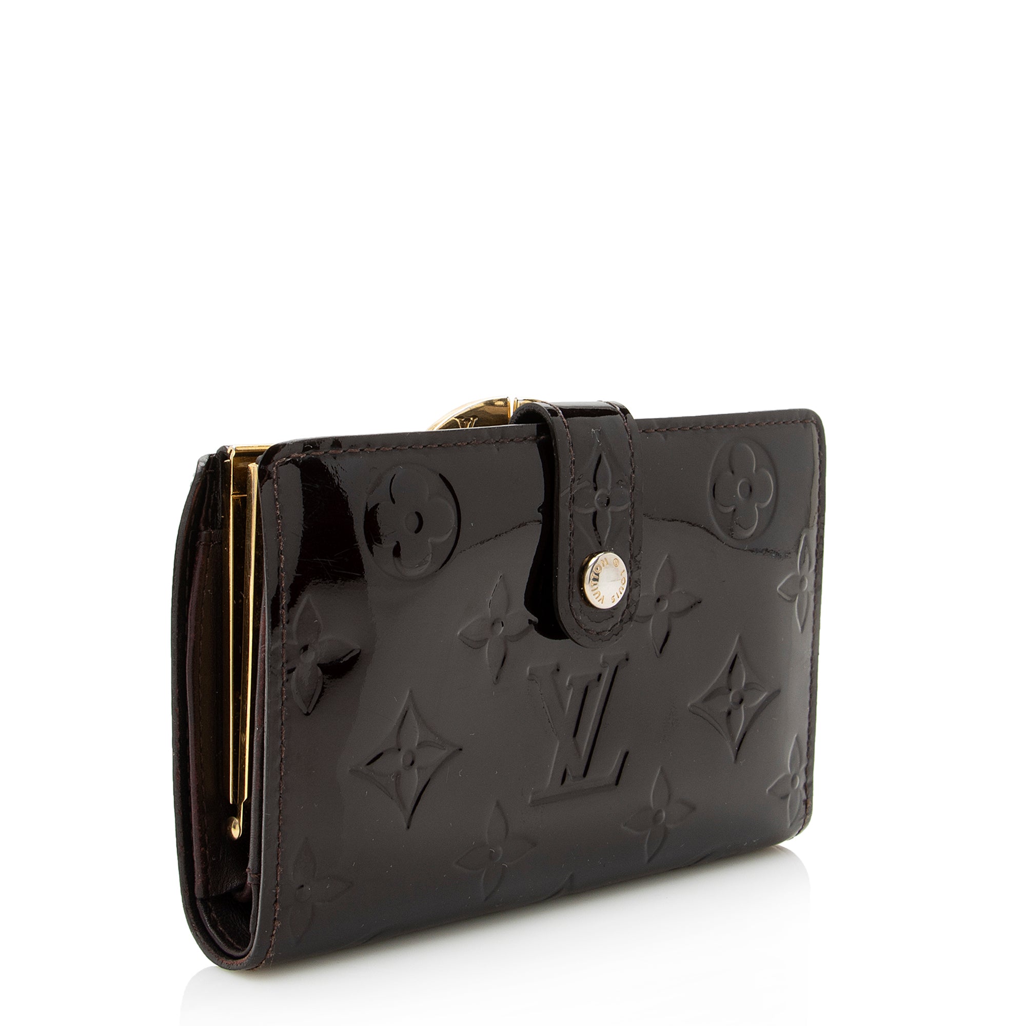 Louis Vuitton Monogram Vernis French Purse Wallet (SHF-22234)