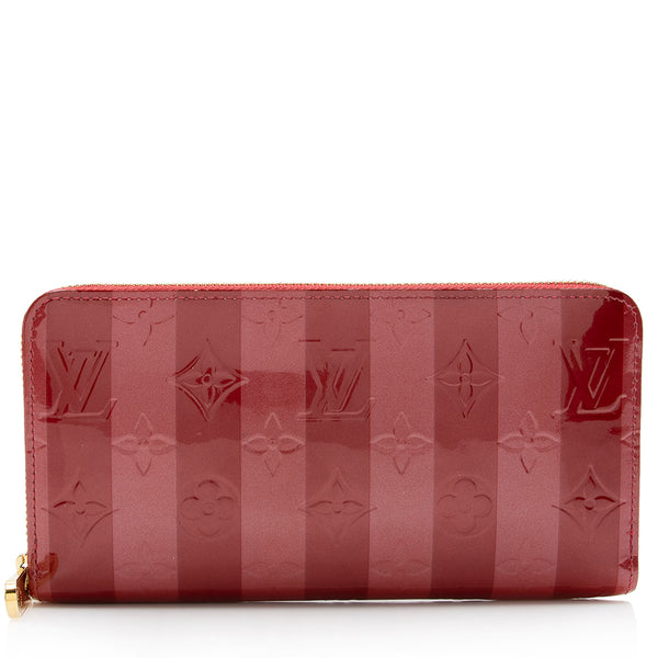 Louis Vuitton Monogram Vernis Rayures Zippy Wallet (SHF-15091)