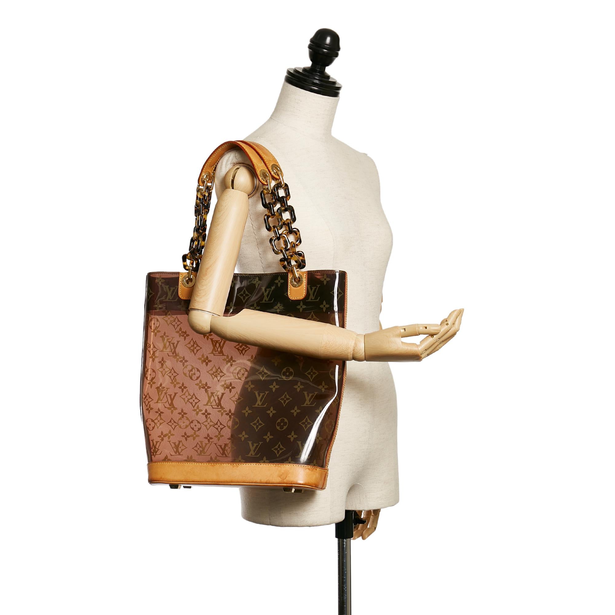 Louis Vuitton Monogram Vinyl Cabas Sac Ambre MM (SHG-31170)