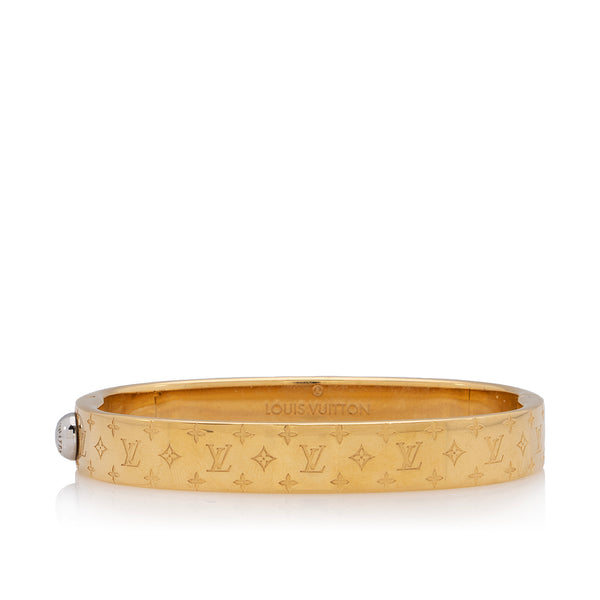 Louis Vuitton Nanogram Cuff Bracelet Gold