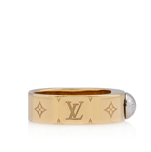 Louis Vuitton Nanogram Scarf Ring - Gold - LOU738603