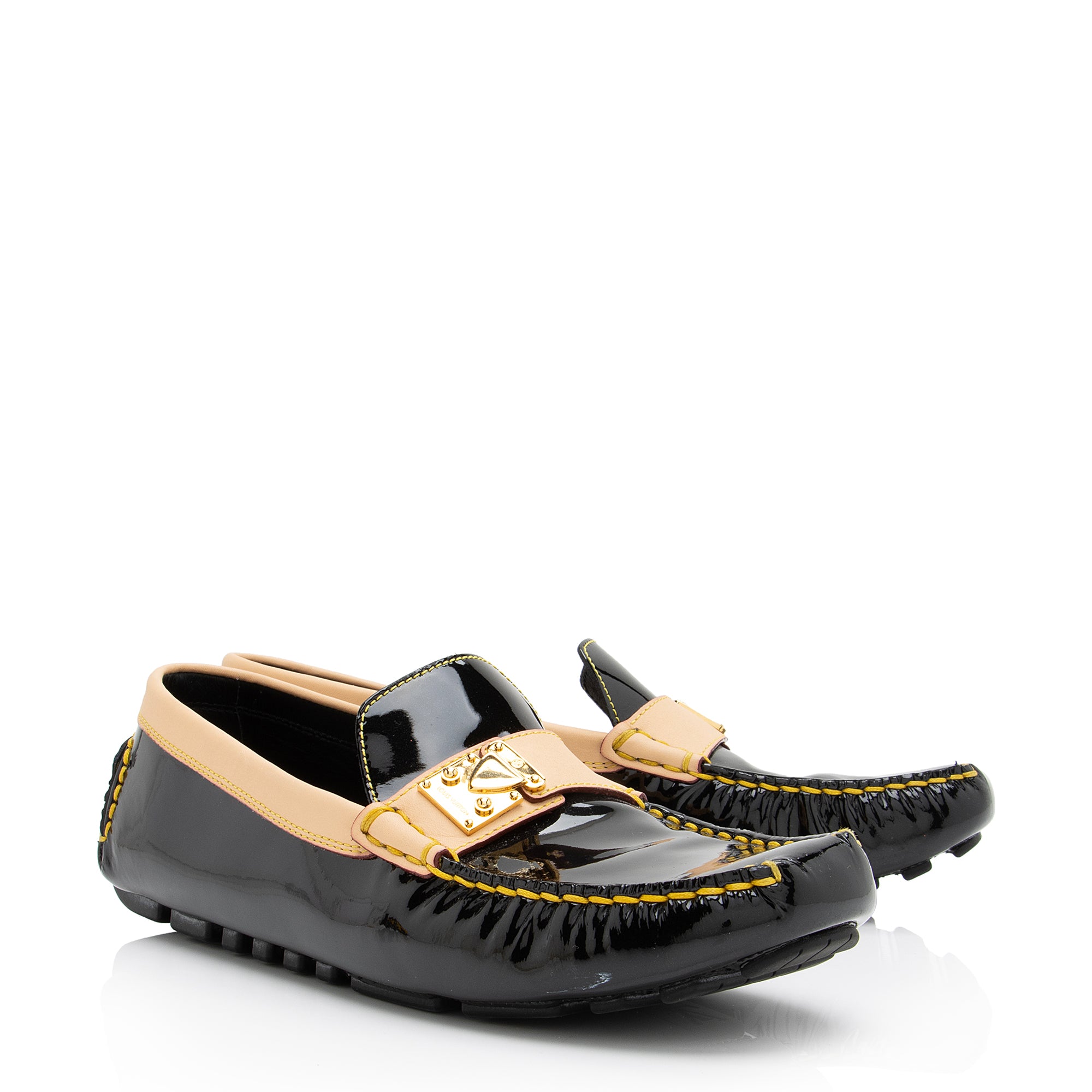 Louis Vuitton Patent Leather Lombok Driving Loafers - Size 8.5 / 38.5 (SHF-23627)