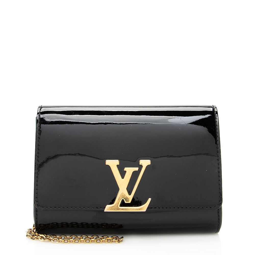 Louis Vuitton Patent Leather Louise Shoulder Bag (SHF-19742)