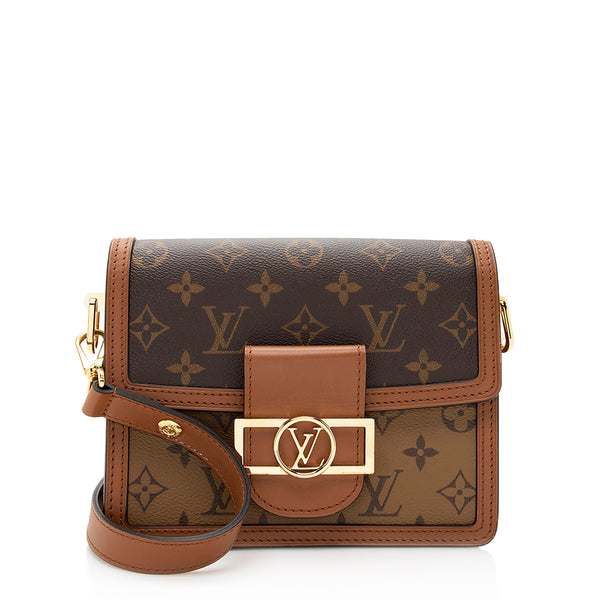 Louis Vuitton Ebene Reverse Monogram Coated Canvas Mini Dauphine Shoulder  Bag Gold Hardware, 2020 Available For Immediate Sale At Sotheby's