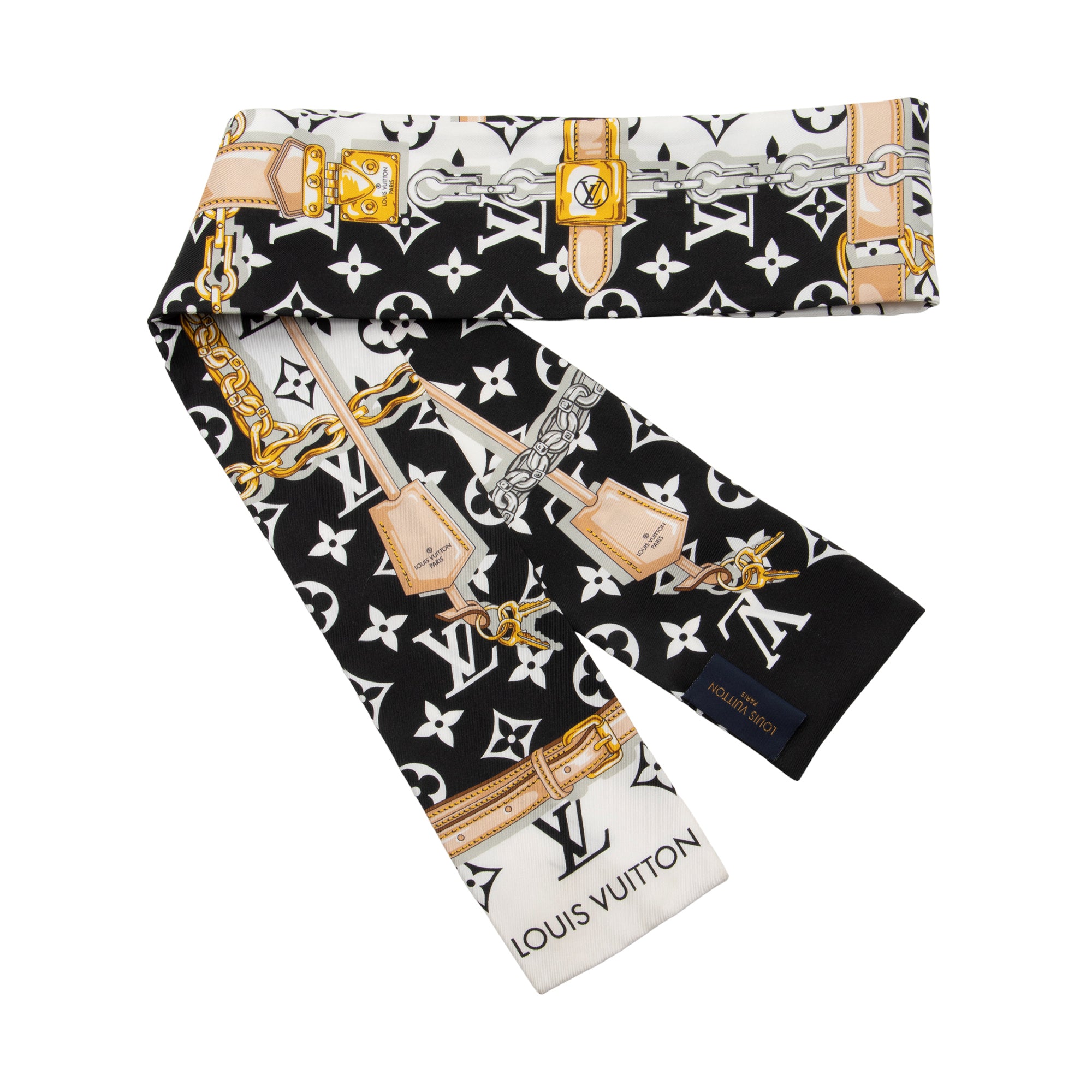 Louis Vuitton Silk Confidential Bandeau Scarf (SHF-KHxWXz)