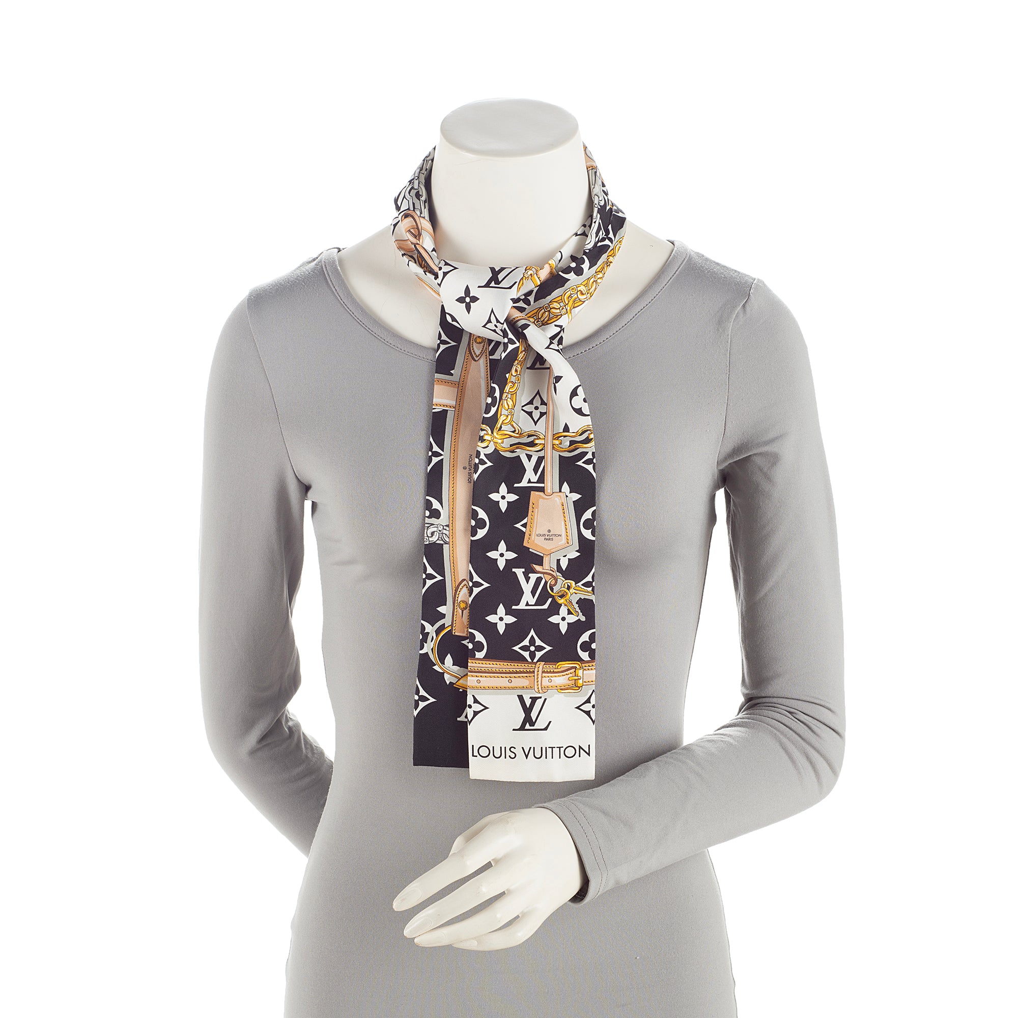 Louis Vuitton Silk Confidential Bandeau Scarf (SHF-KHxWXz)