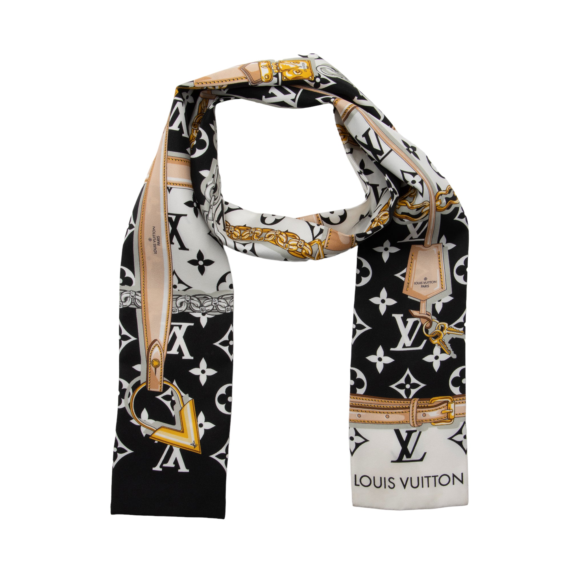 Louis Vuitton Silk Confidential Bandeau Scarf (SHF-KHxWXz)