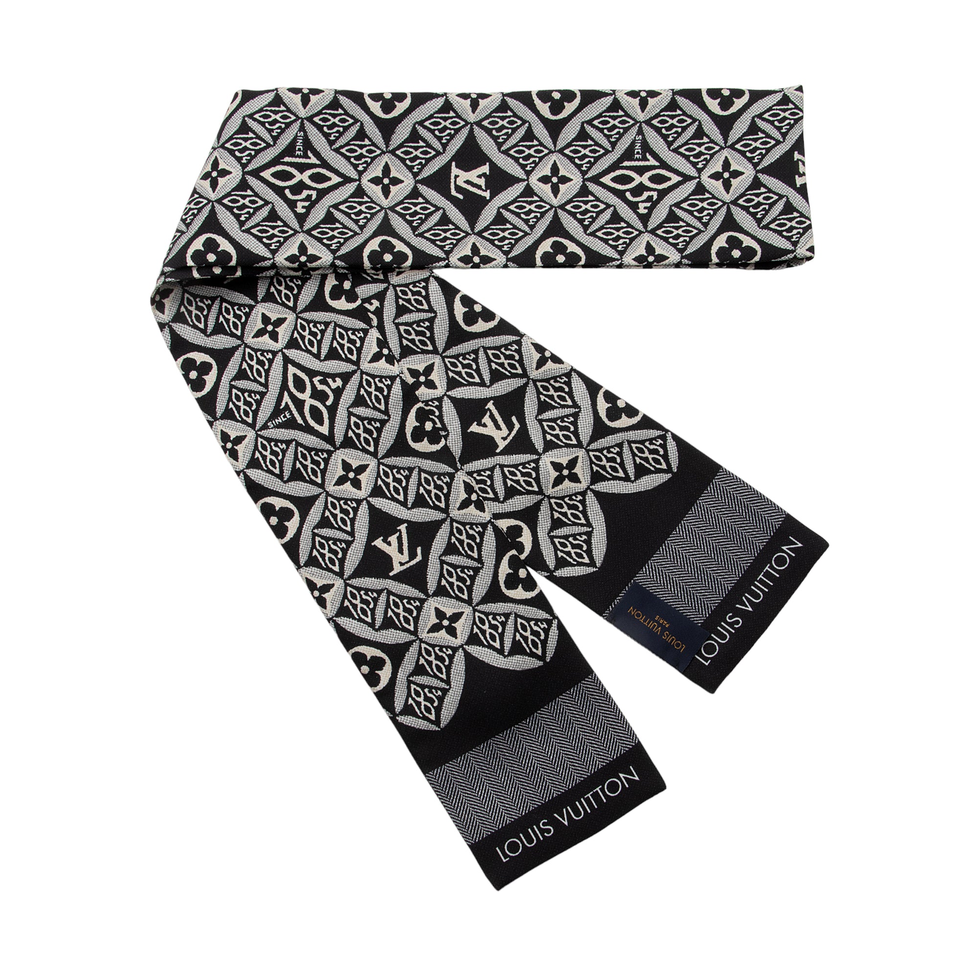 【Noerin】LOUIS VUITTON スカーフ Louis Vuitton Silk Since 1854 LV Bandeau Scarf (SHF-Ics5rg)