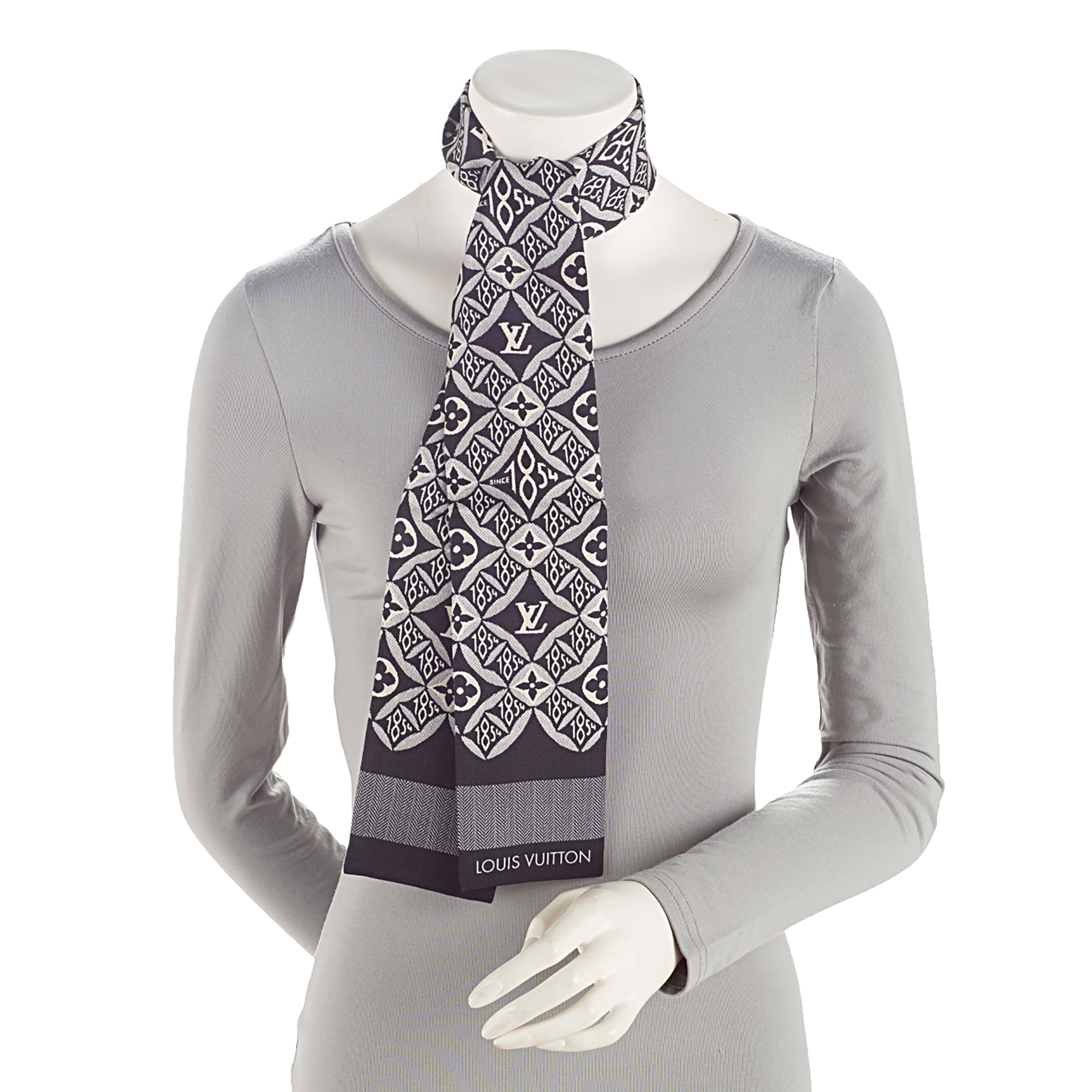 Louis Vuitton Silk Since 1854 LV Bandeau Scarf (SHF-Ics5rg)