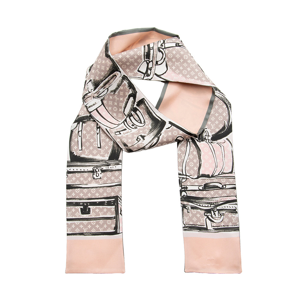 Louis Vuitton Silk Trunks Bandeau Scarf (SHF-21872)