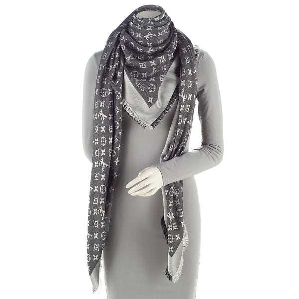 vuitton wool silk scarf