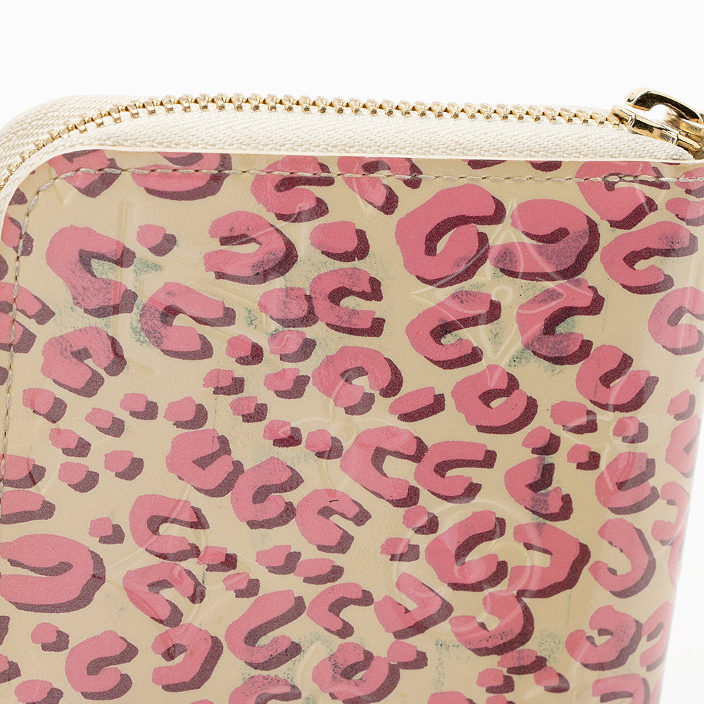Louis Vuitton Stephen Sprouse Monogram Vernis Leopard Zippy Wallet (SHF-19752)