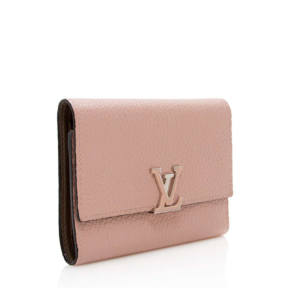 Louis Vuitton Taurillon Capucines Compact Wallet (SHF-16122)