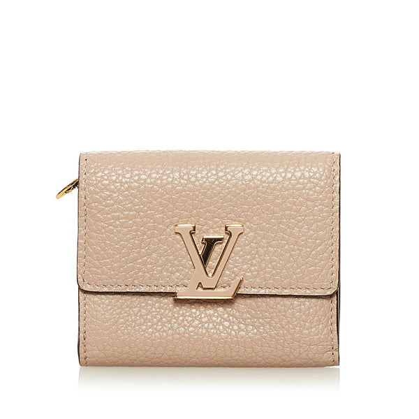Louis Vuitton Black Taurillon Leather Capucines Compact Wallet