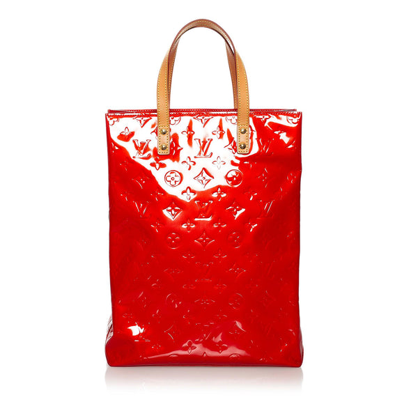 Louis Vuitton 'reade Mm' Red Patent Vernis Handbag