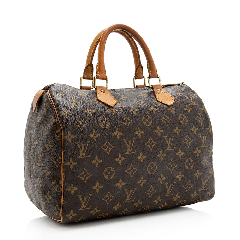 Louis Vuitton Vintage Monogram Canvas Speedy 30 Satchel - FINAL SALE (SHF-19537)