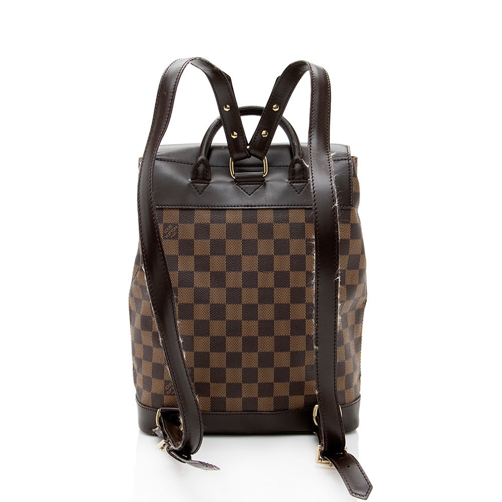 Louis Vuitton Vintage Damier Ebene Soho Backpack (SHF-18379)