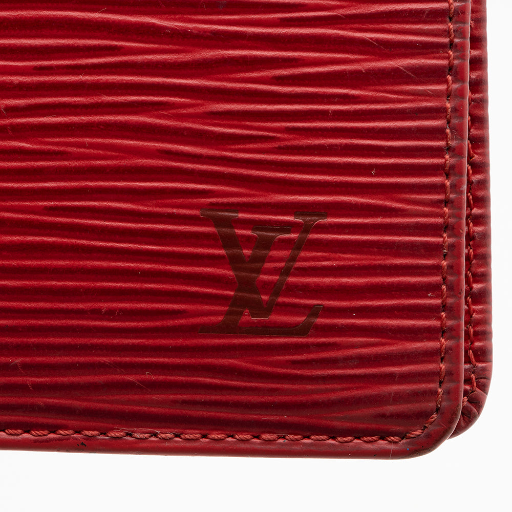 Louis Vuitton Vintage Epi Leather Two Card Holder Wallet (SHF-16759)