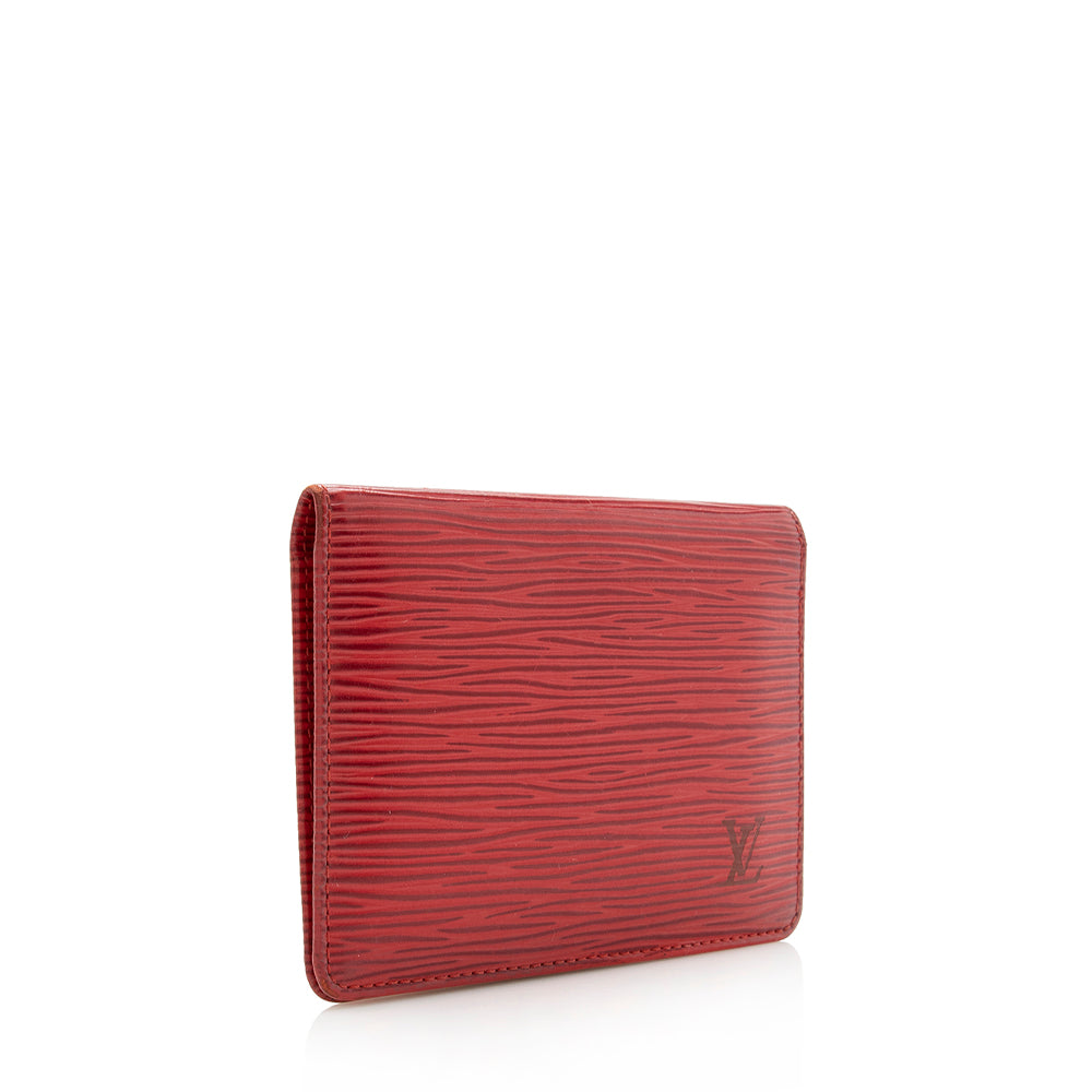Louis Vuitton Vintage Epi Leather Two Card Holder Wallet (SHF-16759)