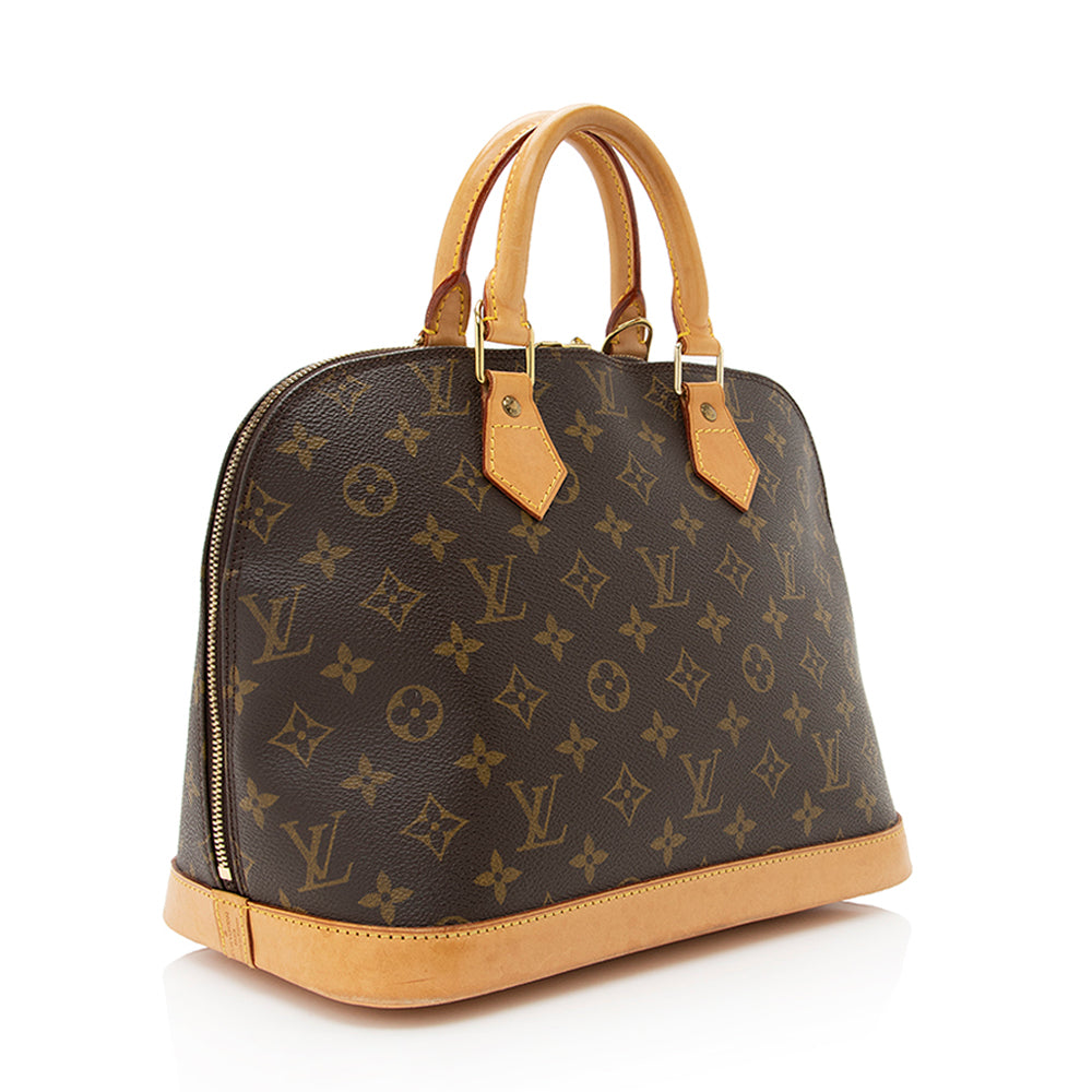 Louis Vuitton Vintage Monogram Canvas Alma MM Satchel (SHF-19055)