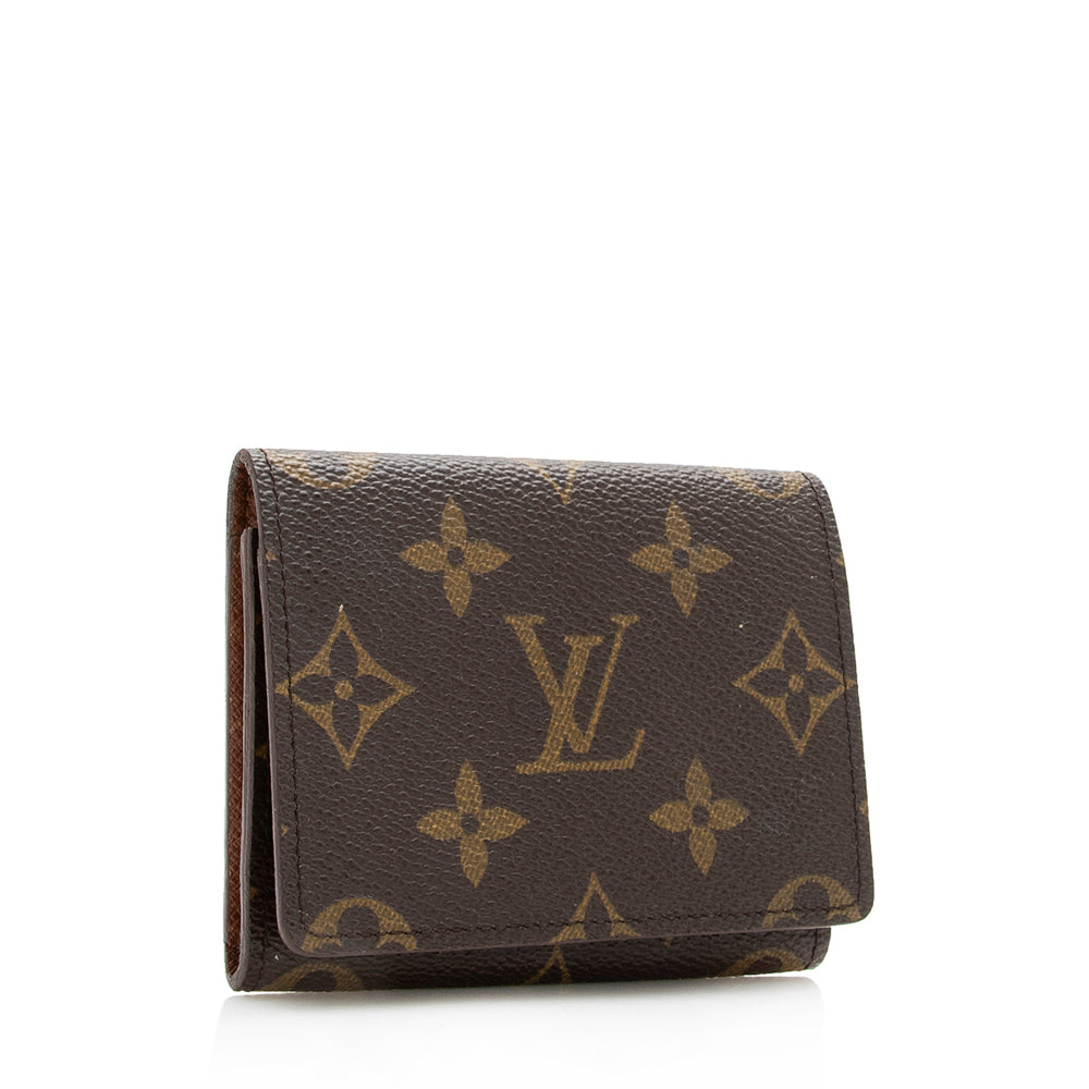 Louis Vuitton Vintage Monogram Canvas Business Card Holder (SHF-17630)
