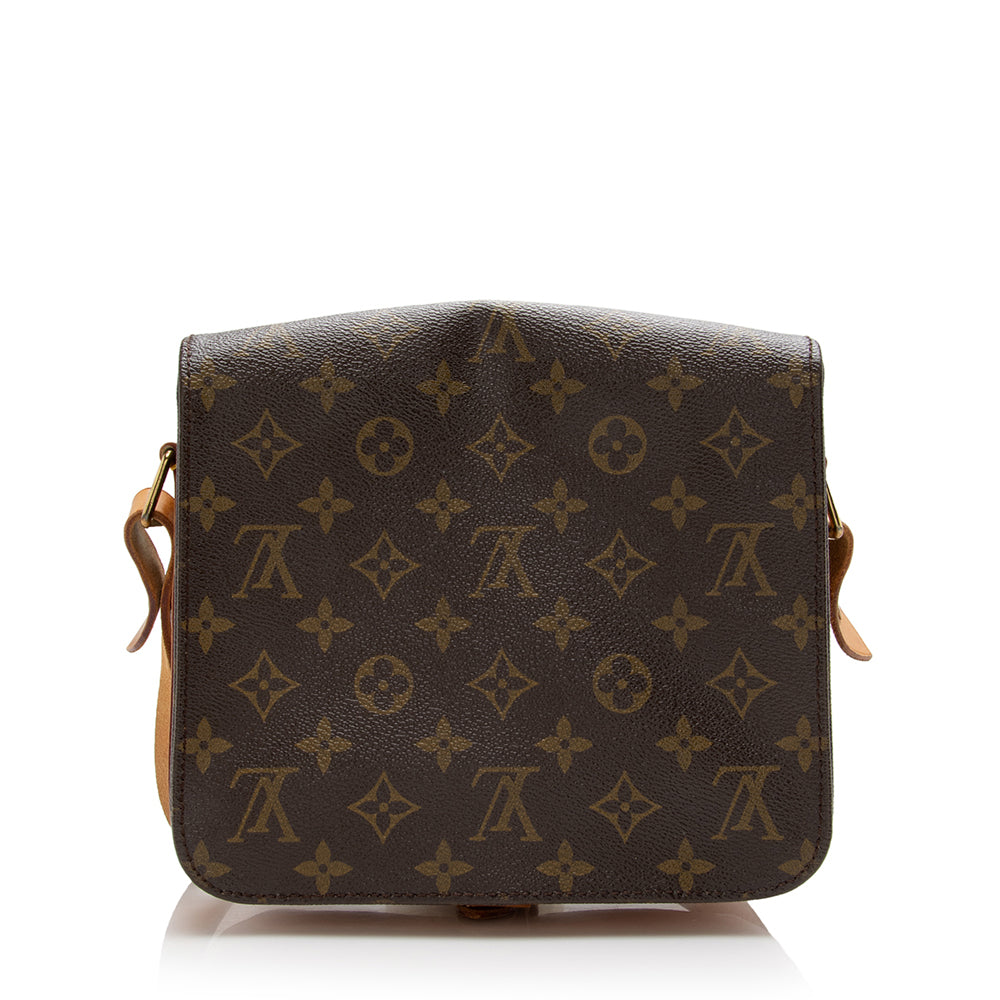 Louis Vuitton Vintage Monogram Canvas Cartouchiere MM Shoulder Bag (SHF-16667)