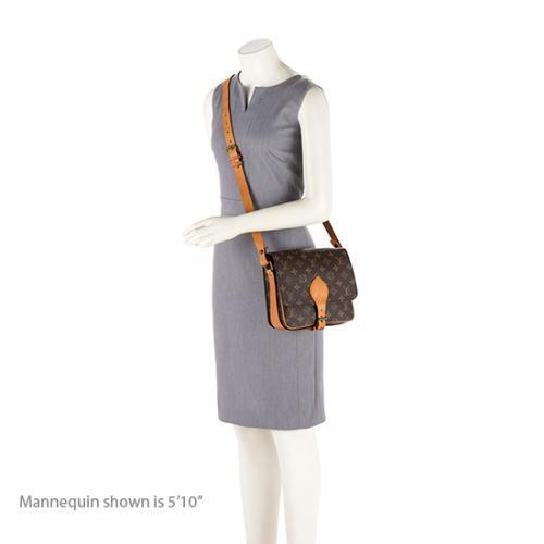 Louis Vuitton Vintage Monogram Canvas Cartouchiere MM Shoulder Bag (SHF-16667)