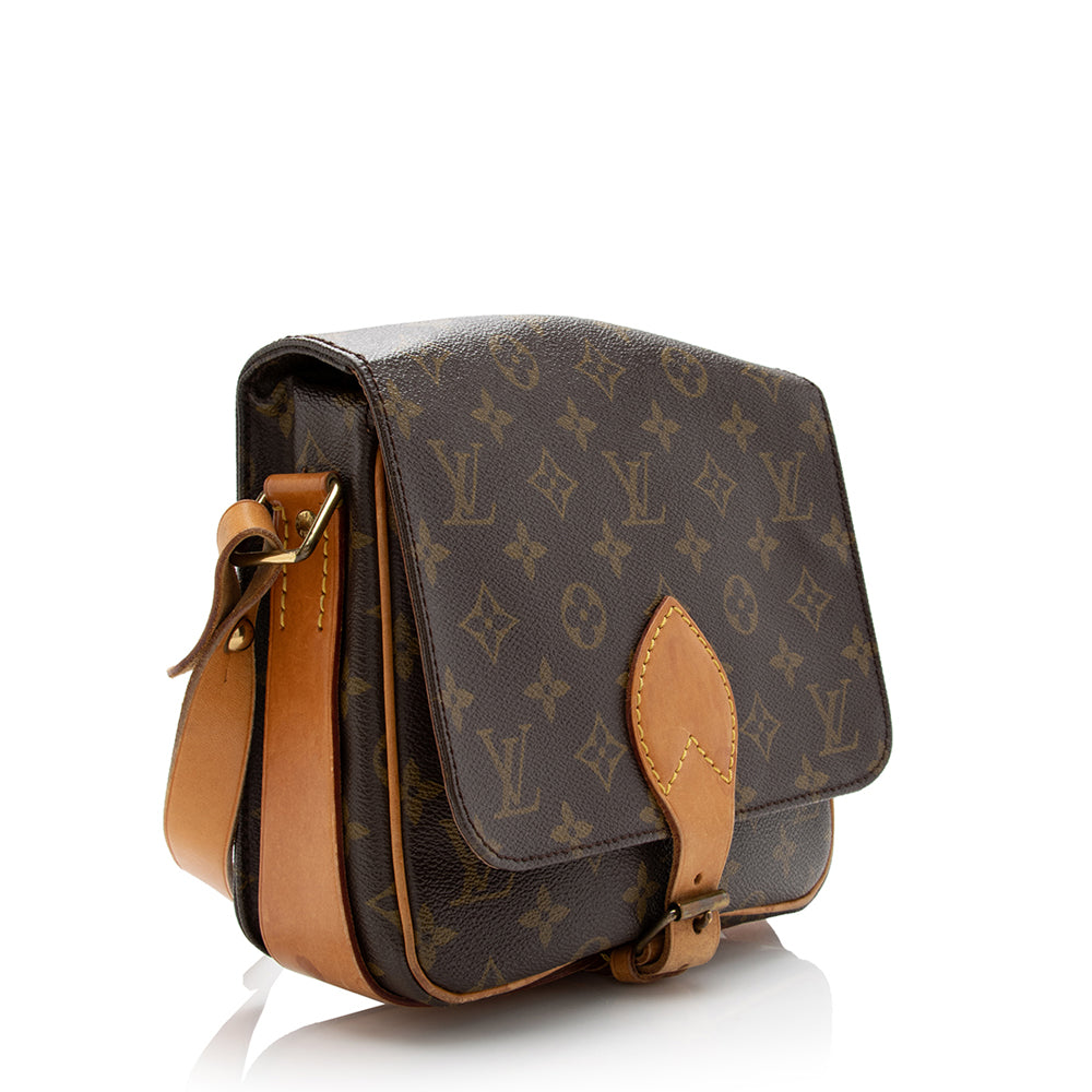 Louis Vuitton Vintage Monogram Canvas Cartouchiere MM Shoulder Bag (SHF-16667)
