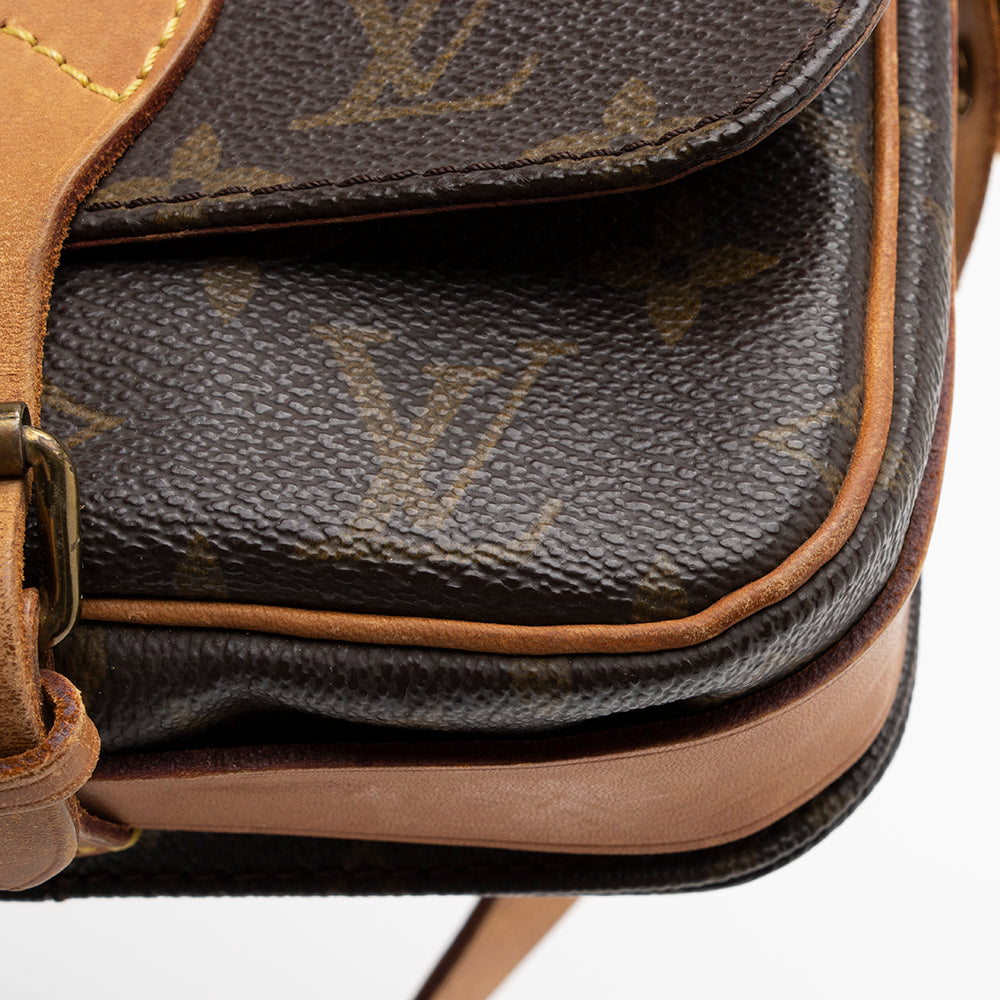Louis Vuitton Vintage Monogram Canvas Cartouchiere PM Shoulder Bag (SHF-16187)