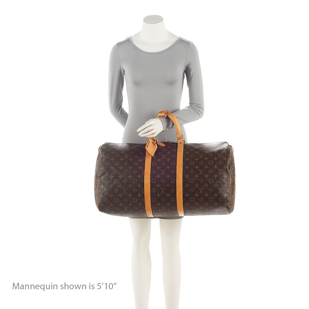 Louis Vuitton Vintage Monogram Canvas Keepall 55 Duffle Bag (SHF-21843)