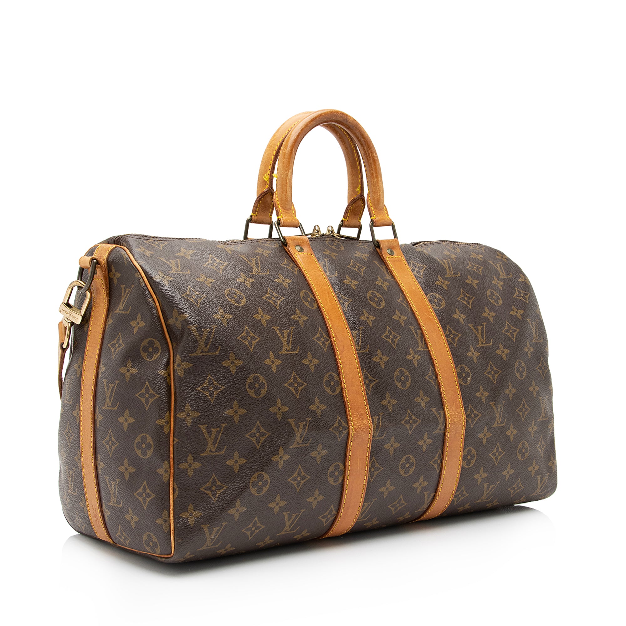 Louis Vuitton Vintage Monogram Canvas Keepall Bandouliere 45 Duffle Bag (SHF-23676)