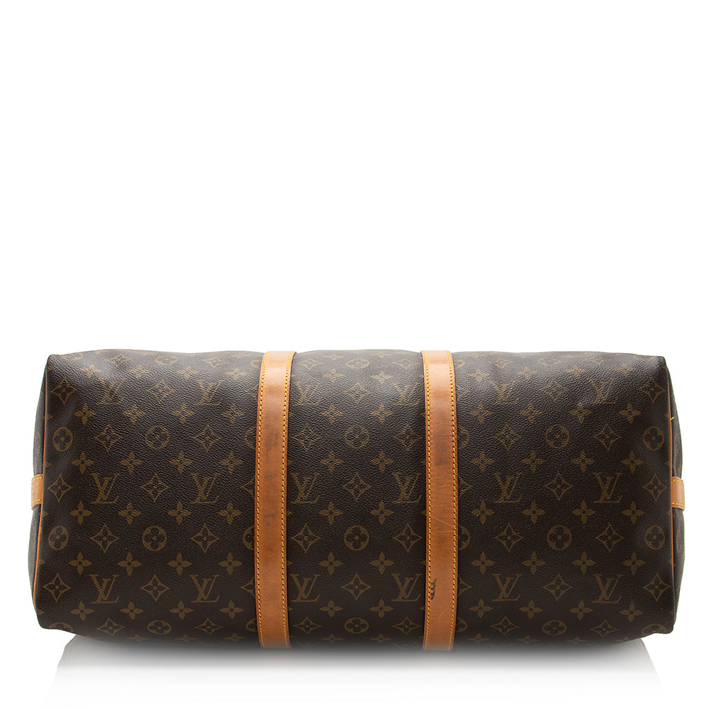 Louis Vuitton Vintage Monogram Canvas Keepall Bandouliere 50 Duffel Bag (SHF-20375)