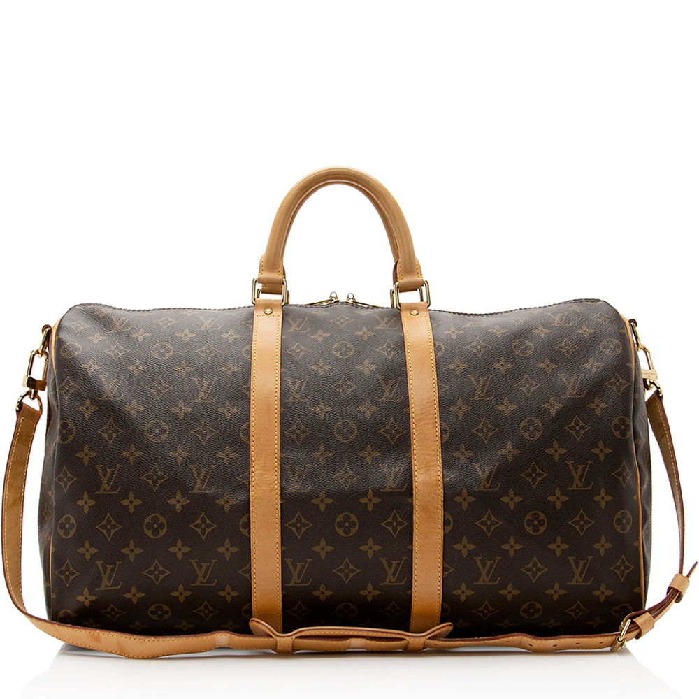 Louis Vuitton Vintage Monogram Canvas Keepall Bandouliere 50 Duffel Bag (SHF-20790)