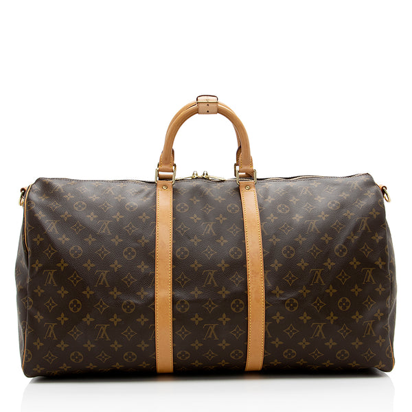 Louis Vuitton Garden Keepall 45 Bandouliere Gold Duffel Travel Bag