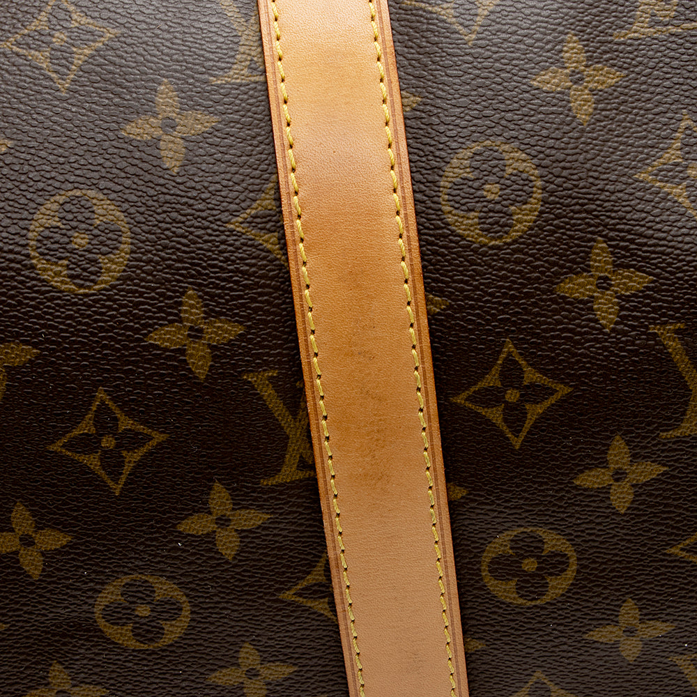 Louis Vuitton Vintage Monogram Canvas Keepall Bandouliere 55 Duffel Bag (SHF-17039)