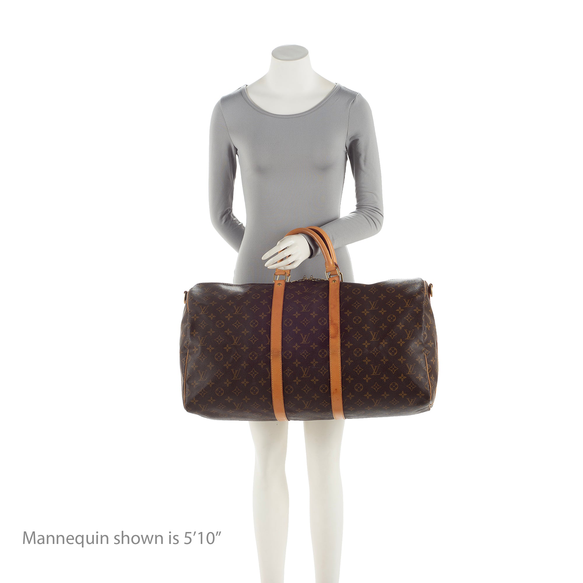 Louis Vuitton Vintage Monogram Canvas Keepall Bandouliere 55 Duffle Bag (SHF-22479)
