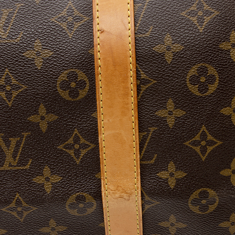 Louis Vuitton Vintage Monogram Canvas Keepall Bandouliere 55 Duffle Bag (SHF-21161)