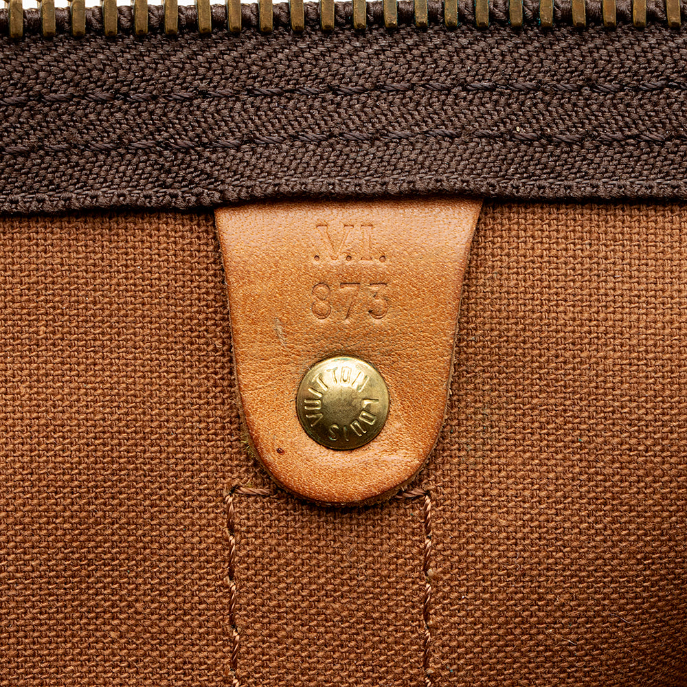 Louis Vuitton Vintage Monogram Canvas Keepall Bandouliere 60 Duffel Bag (SHF-20843)