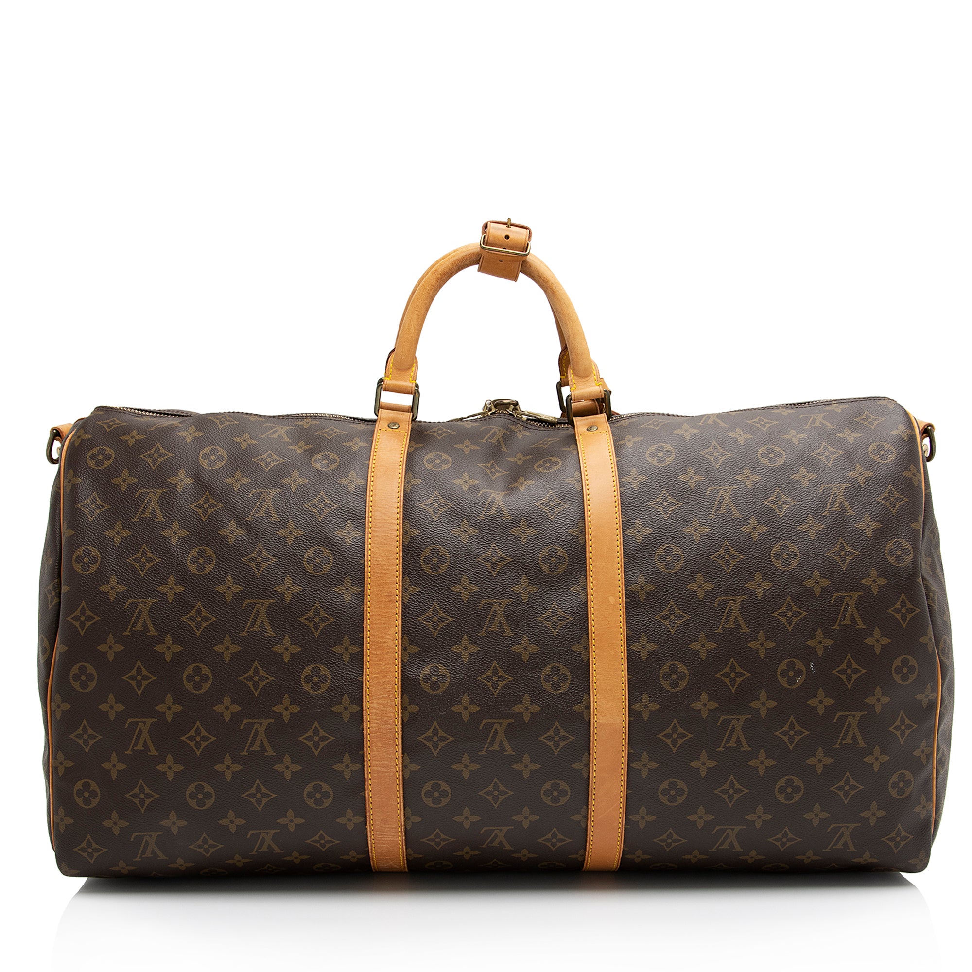 Louis Vuitton Vintage Monogram Canvas Keepall Bandouliere 60 Duffle Bag (SHF-3l2nxP)